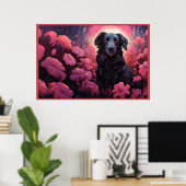 Poster Floral Pups (Heimbüro)