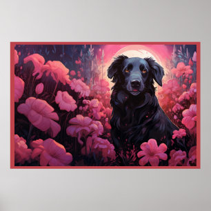 Poster Floral Pups