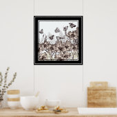 Poster-Floral und Schmetterlinge Poster (Küche)