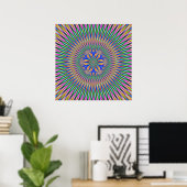 Poster florales Motiv in Farbe (Heimbüro)