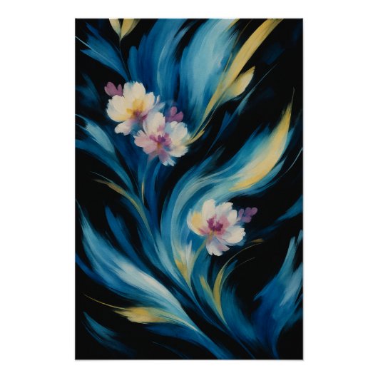 Pôster Flores Abstratas Colorido design Poster (Vorderseite)