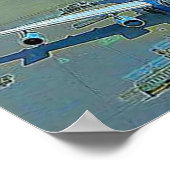 Poster Flugzeug (Ecke)