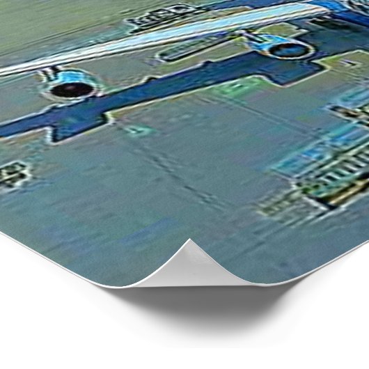 Poster Flugzeug (Ecke)