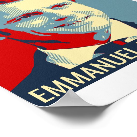 Poster-Flyer Emmanuel Macron Poster (Ecke)