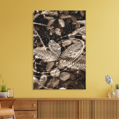 Poster Folhas - Green Leinwanddruck (Insitu (Wohnzimmer))