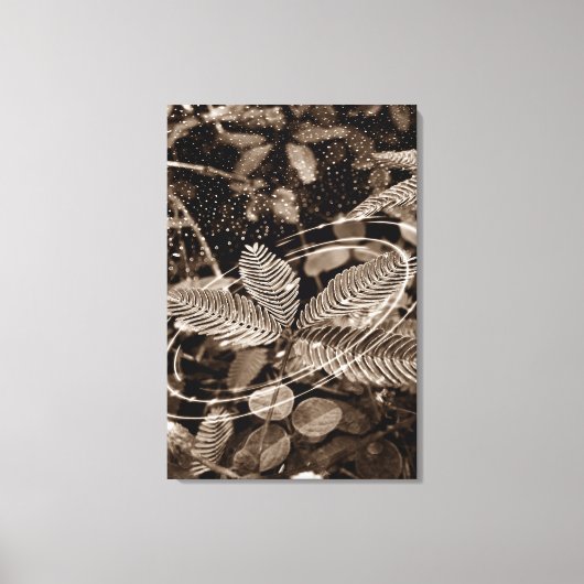 Poster Folhas - Green Leinwanddruck (Vorderseite)