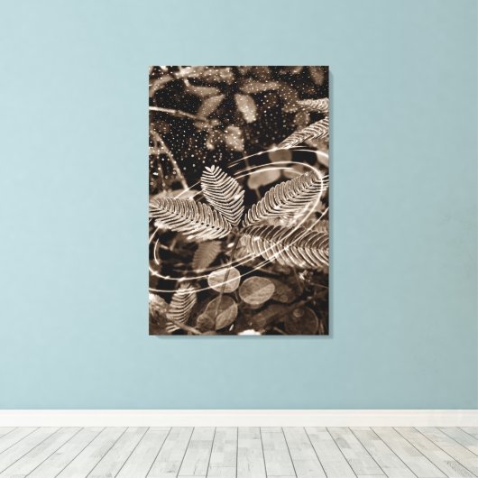 Poster Folhas - Green Leinwanddruck (Insitu (Holzboden))