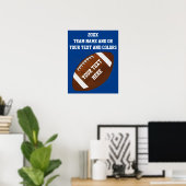 Poster Football with Your TEXT and Team COLORS (Heimbüro)