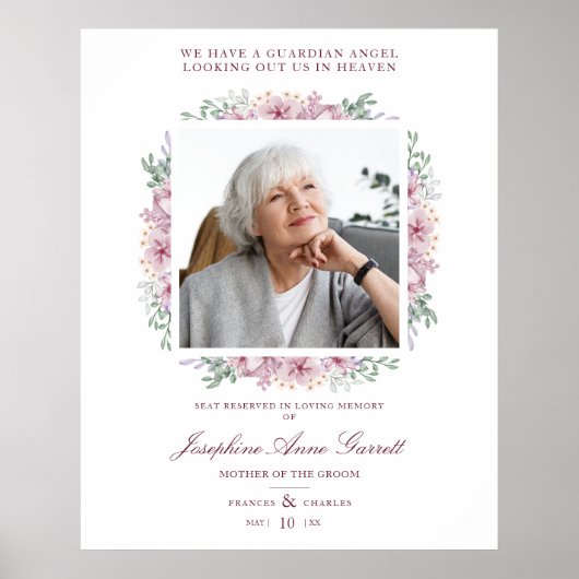 Póster Foto Erinnerung Hochzeit Liebe Ones Pink Sh Poster (Vorne)