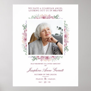 Póster Foto Erinnerung Hochzeit Liebste Rosa Sh Poster