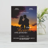 Poster-Foto für Hochzeitsromane Einladung (Stehend Vorderseite)