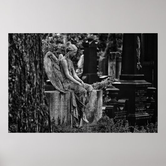 Póster Fotografía en blanco negro Poster de ángele (Vorne)