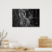 Póster Fotografía en blanco negro Poster de ángele (Küche)