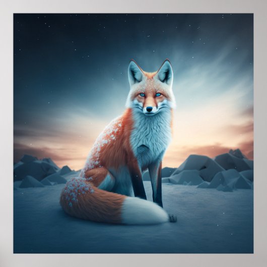 Poster Fox Snow (Vorne)