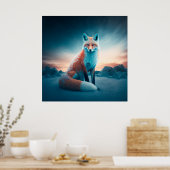 Poster Fox Snow (Küche)