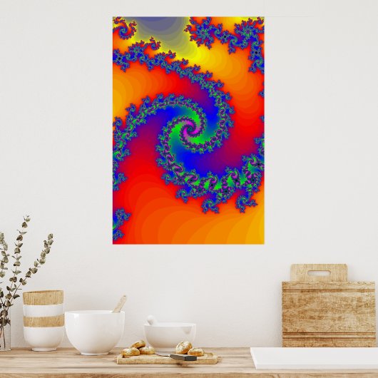 Poster: Fraktal Spirals Poster (Küche)