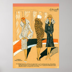 Poster französische Modewerbung: Damenmäntel 1913