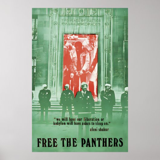 Poster Free the Black Panthers Wir werden unsere (Vorne)