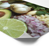 Poster "Fresh Guacamole Ingredients" (Ecke)