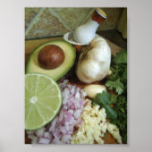 Poster "Fresh Guacamole Ingredients" (Vorne)