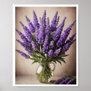 Poster Fresh Lavender Blume Bouquet Wall Deco