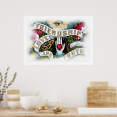 Poster-Freundschaft, Liebe & Wahrheit Poster (Küche)