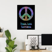 Poster Frieden Liebe Glück (Heimbüro)