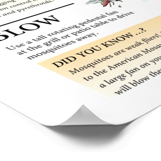 Poster "Friendly Mosquito Solutions Poster" (Ecke)