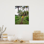 Poster full (18" x 24") Rice field worker (Küche)