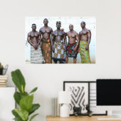 Poster, fünf Krieger, Elfenbeinküste, Westafrika Poster (Heimbüro)
