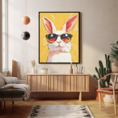 Poster Funny Bunny mit Sonnenbrille
