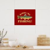 Poster Funny Funny Fishing Fout Picture (Küche)