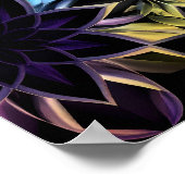 Poster für abstrakte geometrische Blume (Ecke)