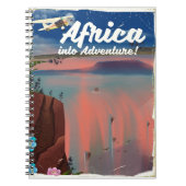 Poster für afrikanische Wasserfälle Notizblock (Vorderseite)
