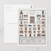 Poster für antike Möbel Postkarte (Vorne/Hinten)