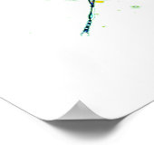 Poster für aquamarine Libelle-Spritzer (Ecke)