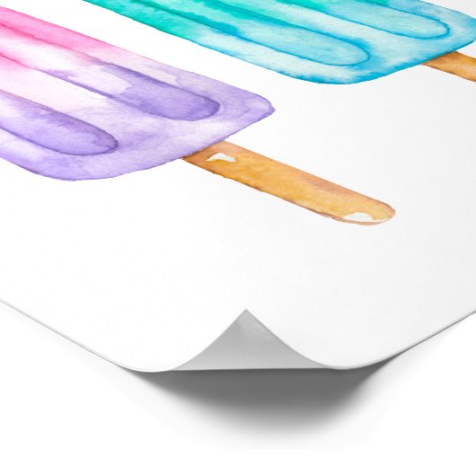 Poster für Aquarellblumen (Ecke)