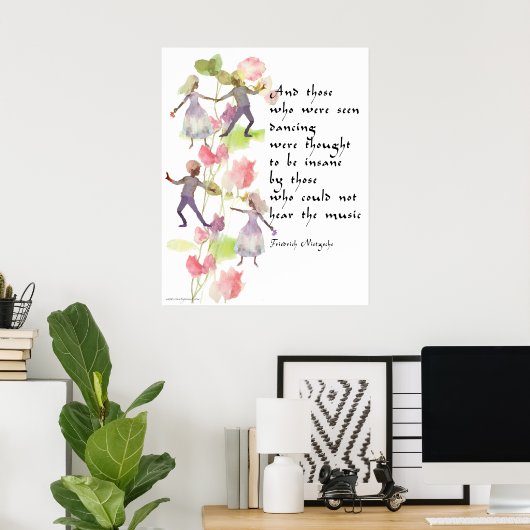 Poster für Aquarelltänzer (Heimbüro)