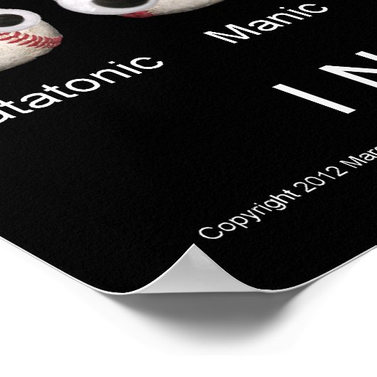 Poster für Baseball-Emotionen (Ecke)