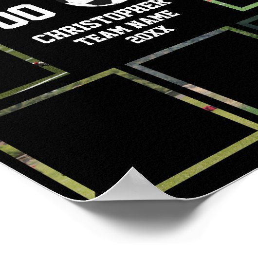 Poster für das Fußballteam-Foto (Ecke)