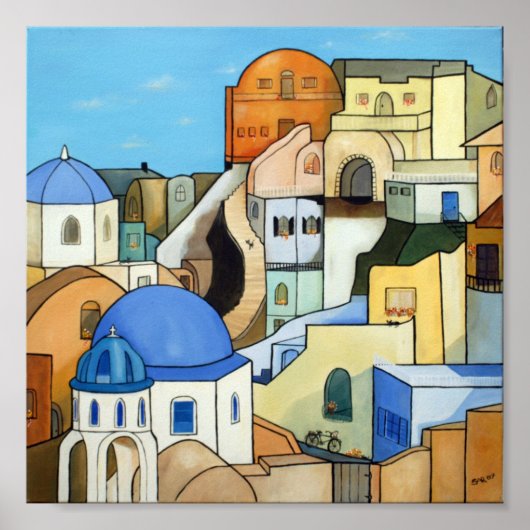 Poster für das griechische Dorf (Vorne)