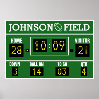 Poster für das Personalisierte Football-Scoreboard