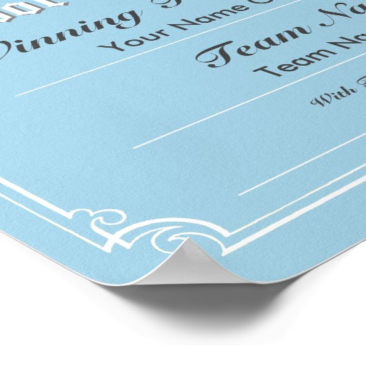 Poster für das Poolzertifikat (Ecke)