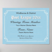 Poster für das Poolzertifikat (Vorne)