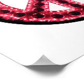 Poster für das rote Friedenszeichen (Ecke)