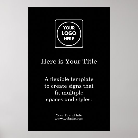 Poster für das Schwarze Business-Logo | Individuel (Vorne)