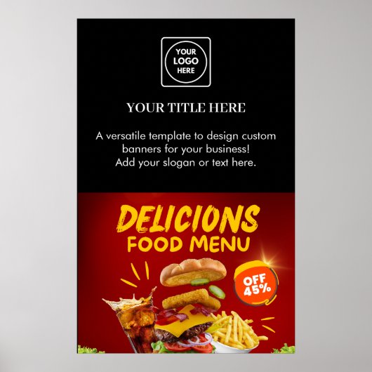 Poster für das Schwarze Business-Logo | Zolluntern (Vorne)