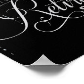 Poster für das Silver- und Black-Retirement-Party (Ecke)