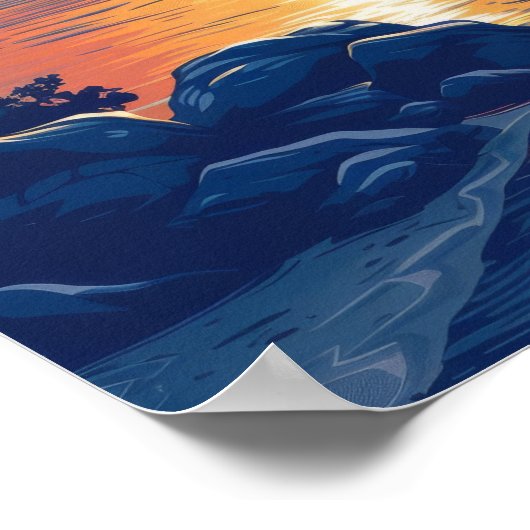 Poster für das Tropical Island Wave Logo (Ecke)