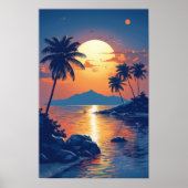 Poster für das Tropical Island Wave Logo (Vorne)
